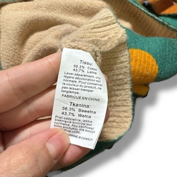 YESNO Lg Womens Wool Blend Sweater Nautical Graphic Oversized Pullover Bohemian - Picture 6 of 6